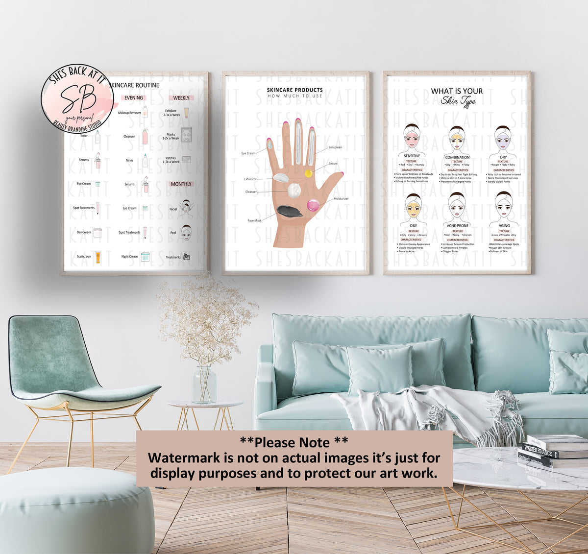 Printable Skin Care Wall Decor 