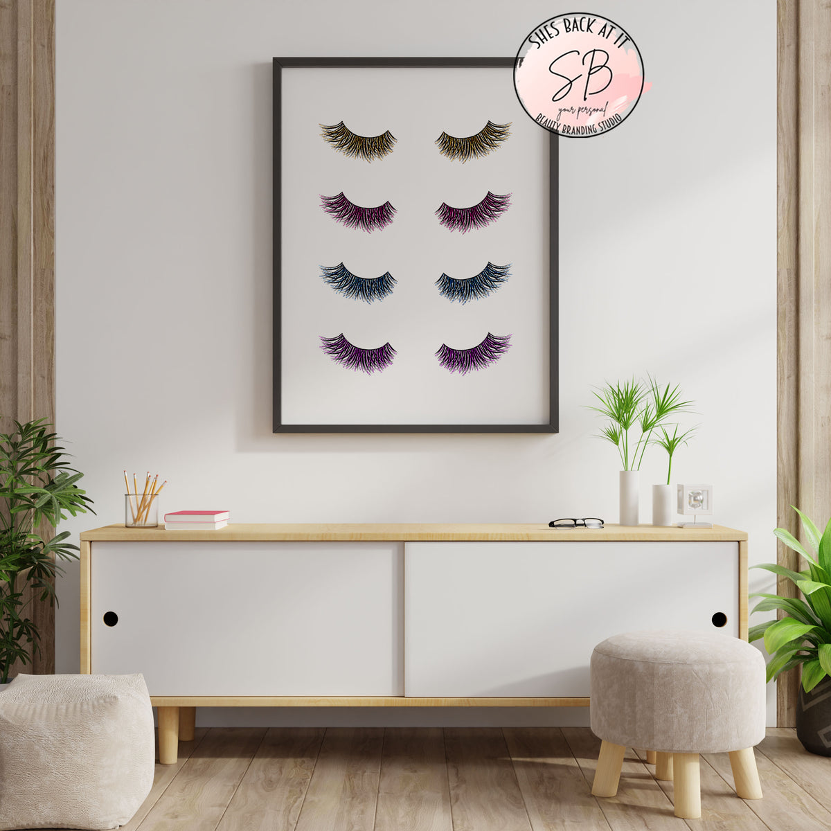 Lash Room Decor,Beauty Salon Print Decor Graphic by EvaTemplates